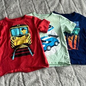 Children’s Place, Graphic T-shirt boy 4T shirt, light worn, blue,light green,red